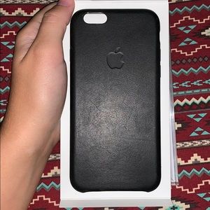 Apple iPhone 6 black leather case